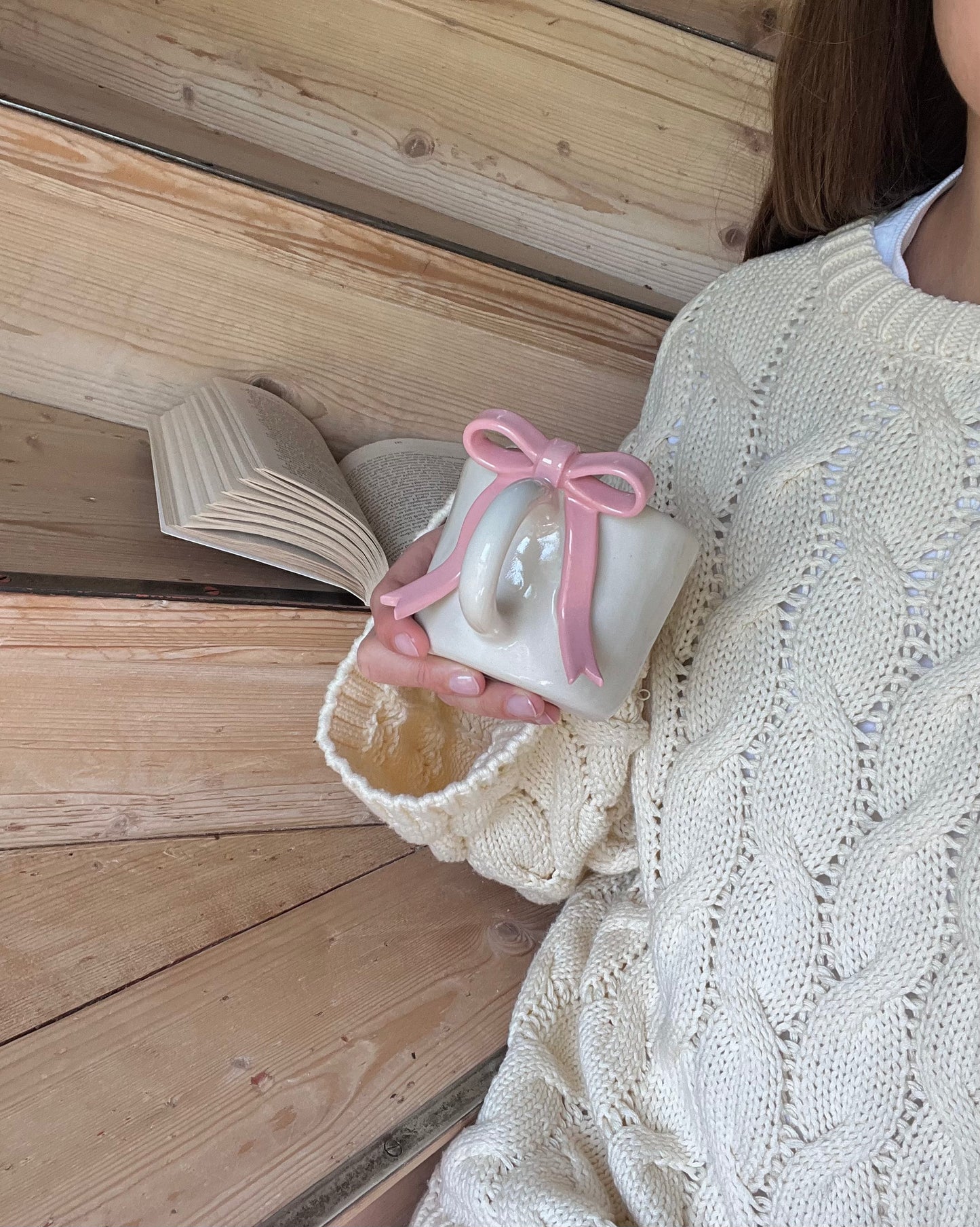 pink bow mug